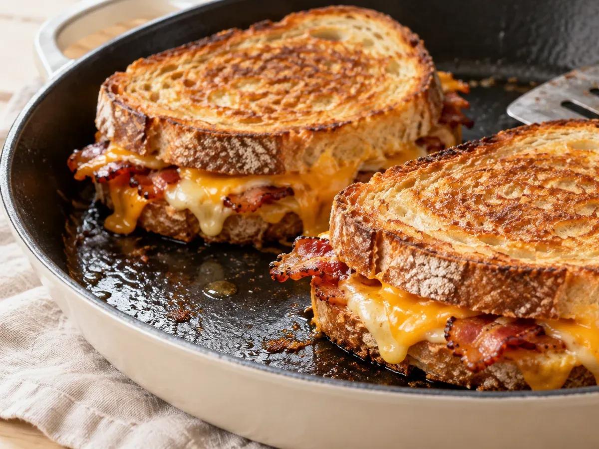 Build and grill the cheese sandwiches: BLT Grilled Cheese