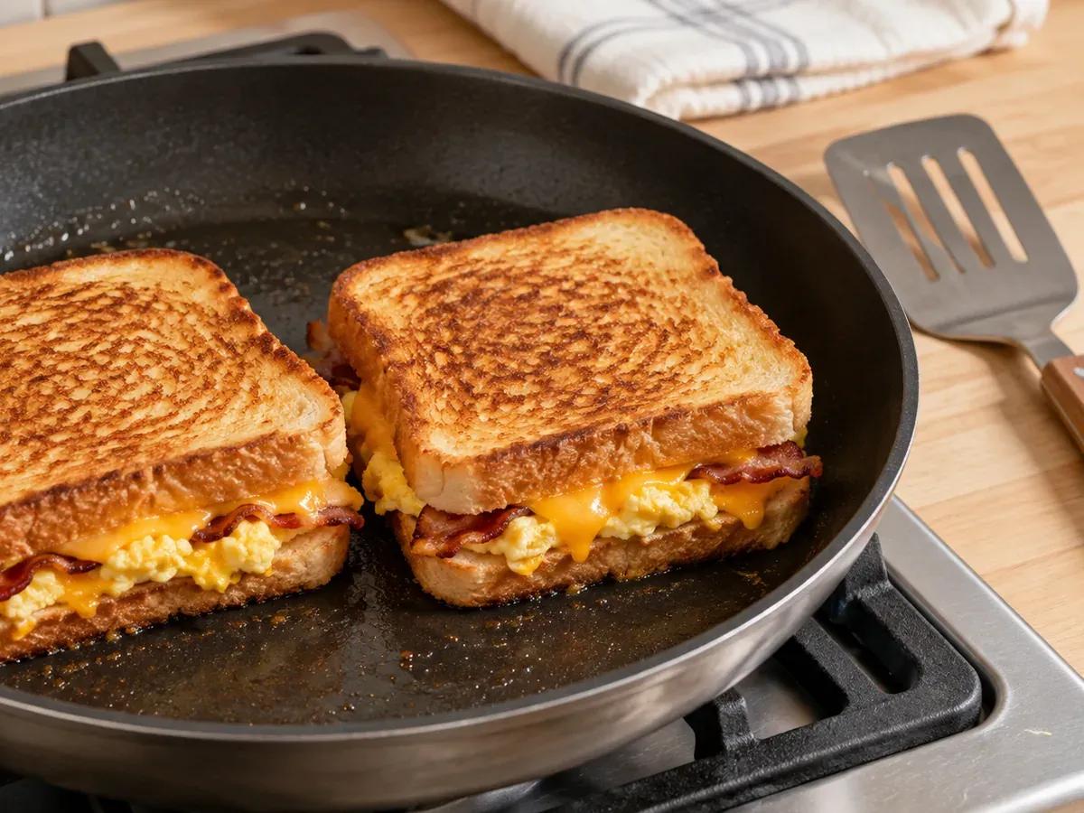 Build and grill: Breakfast Grilled Cheese