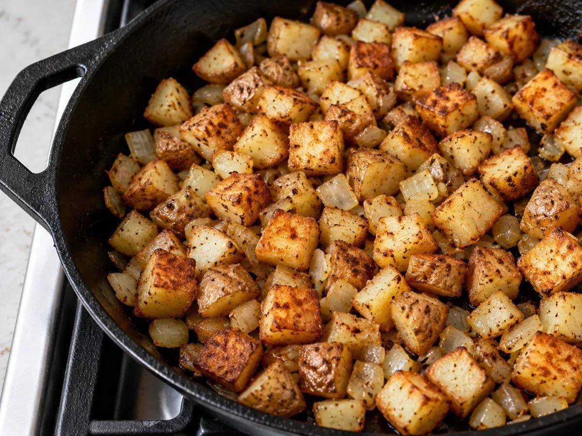Brown and season the home fries: Home Fries
