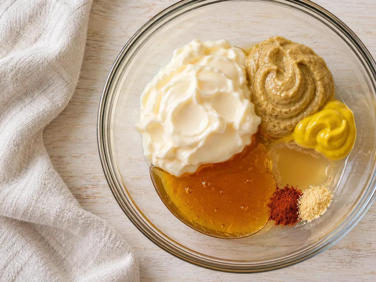 Measure the base: Honey Mustard Dip