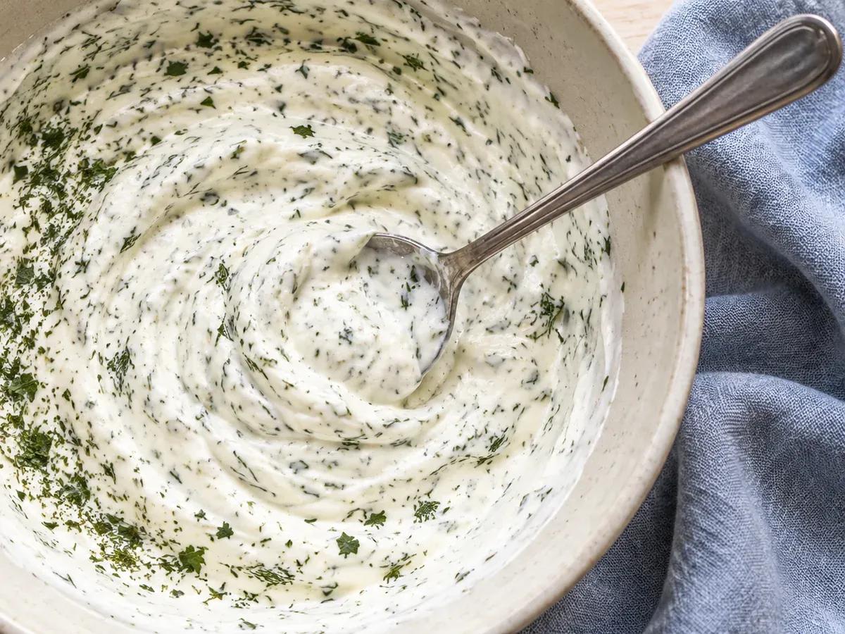 Fold in the herbs: Sour Cream Ranch Dip