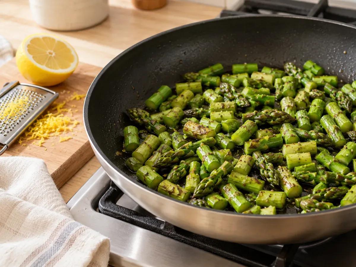 Cook the asparagus: Asparagus Grilled Cheese