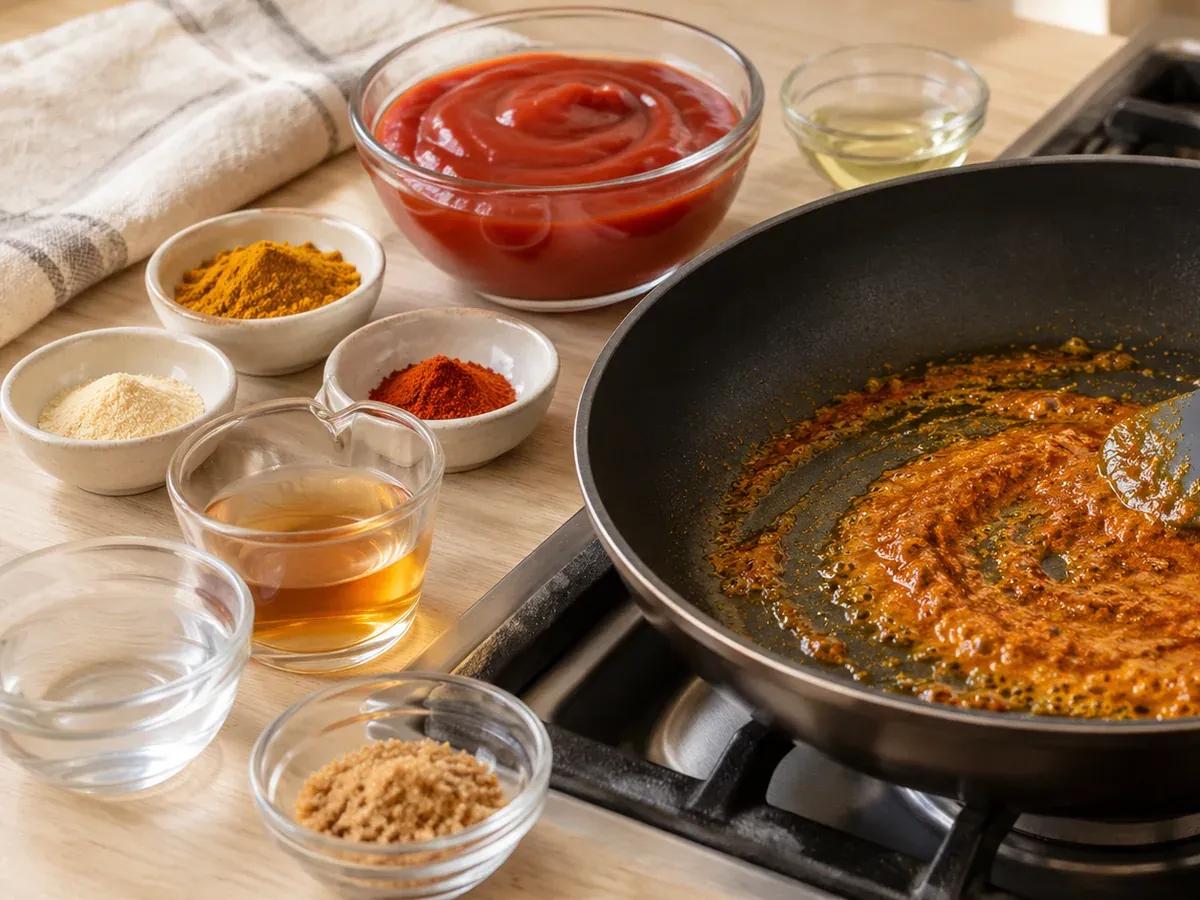 Bloom the spices: Curry Ketchup