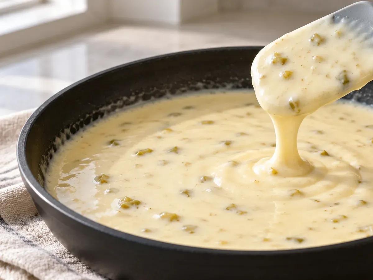 Melt the cheese gradually: Queso Blanco Dip