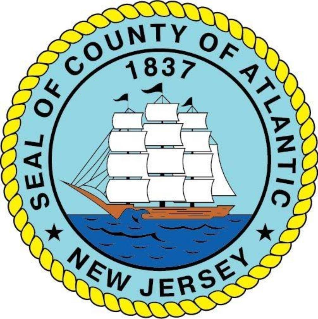 Seal of Atlantic County New Jersey established 1837 representing food truck event catering service area